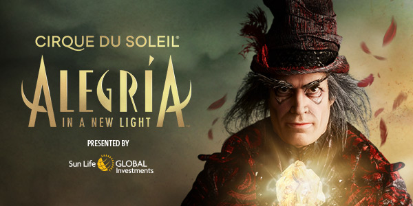 Picture of Master of Ceromonies Cirque Du Soleil Alegria discount tickets Toronto Port lands September 12 - November 3, 2019