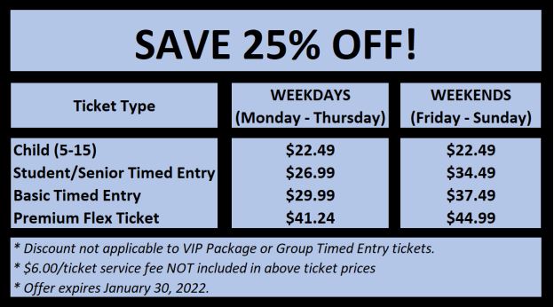 Beyond Monet Toronto Ticket Pricing November 19 - January 30 2022