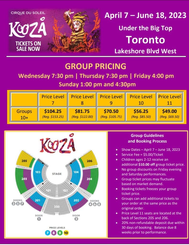 Save 20% with direct purchase link for Cirque Du Soleil Kooza in Toronto from FirstClass Tickets