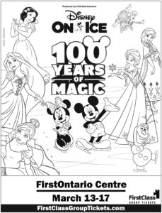 Disney On Ice Colouring activity for FirstClass discount and group tickets