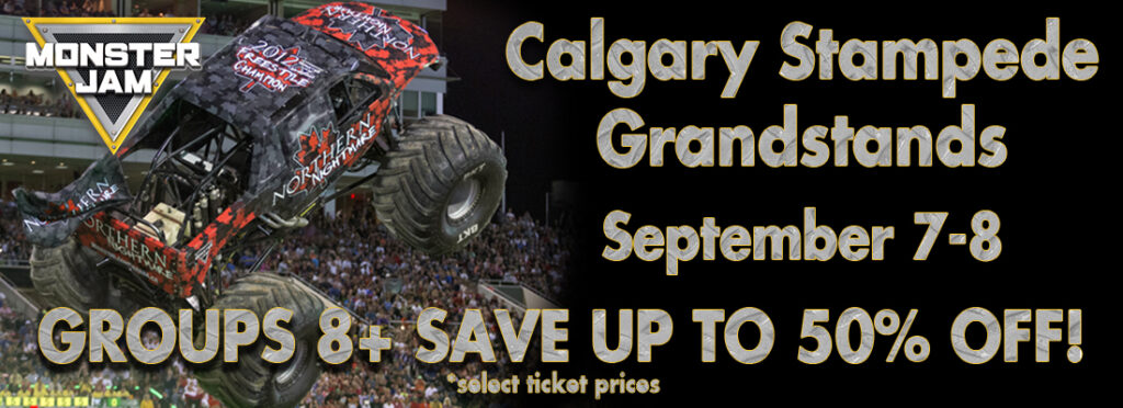 Discount tickets for MonsterJam Calgary September 7-8, 2019 Stampede Grand Stand