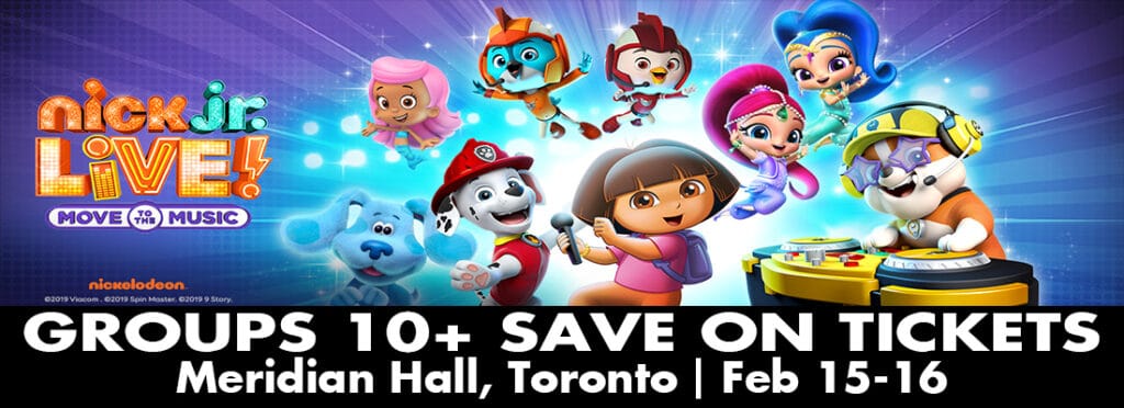 Save on tickets for Nick Jnr Live! in Toronto Meridian Hall February 15- 16, 2020