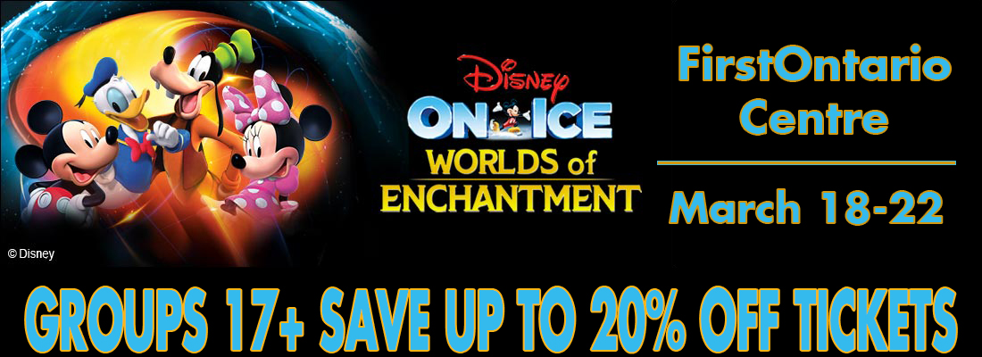 Save on tickets for Disney On Ice Worlds of Enchantment at the FirstOntario Centre Hamilton March 19-22, 2020