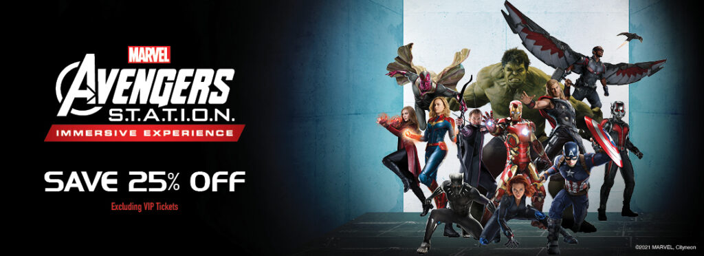 Save 25% Off tickets for Avengers Station Toronto Yorkdale Centre October 5 - January 9 2022