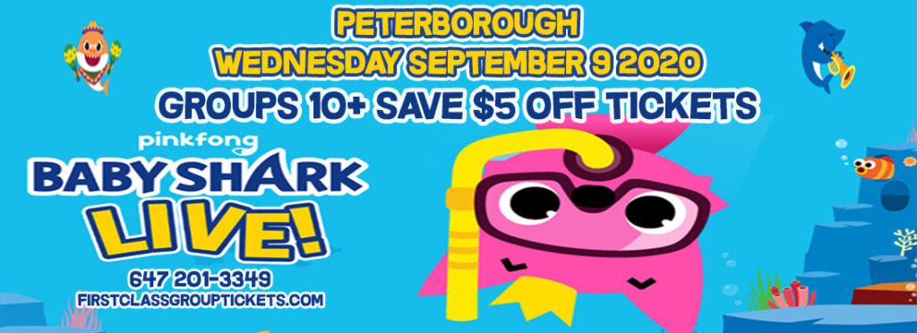 Baby Shark tickets at the Peterborough Memorial Centre September 9, 2020 @ 2:00 pm