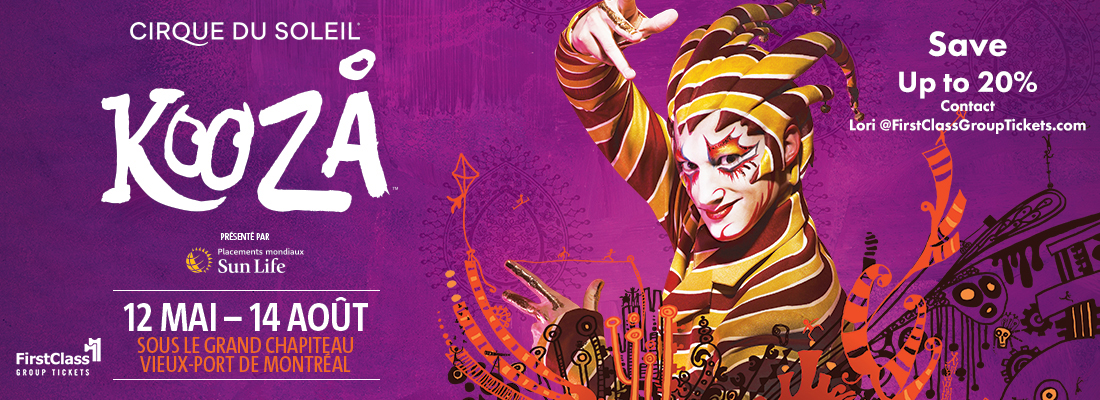 Save 20% on Tickets for Cirque Du Soleil Kooza Under the Big Top in Montreal May 12, 2022 to August 14, 2022