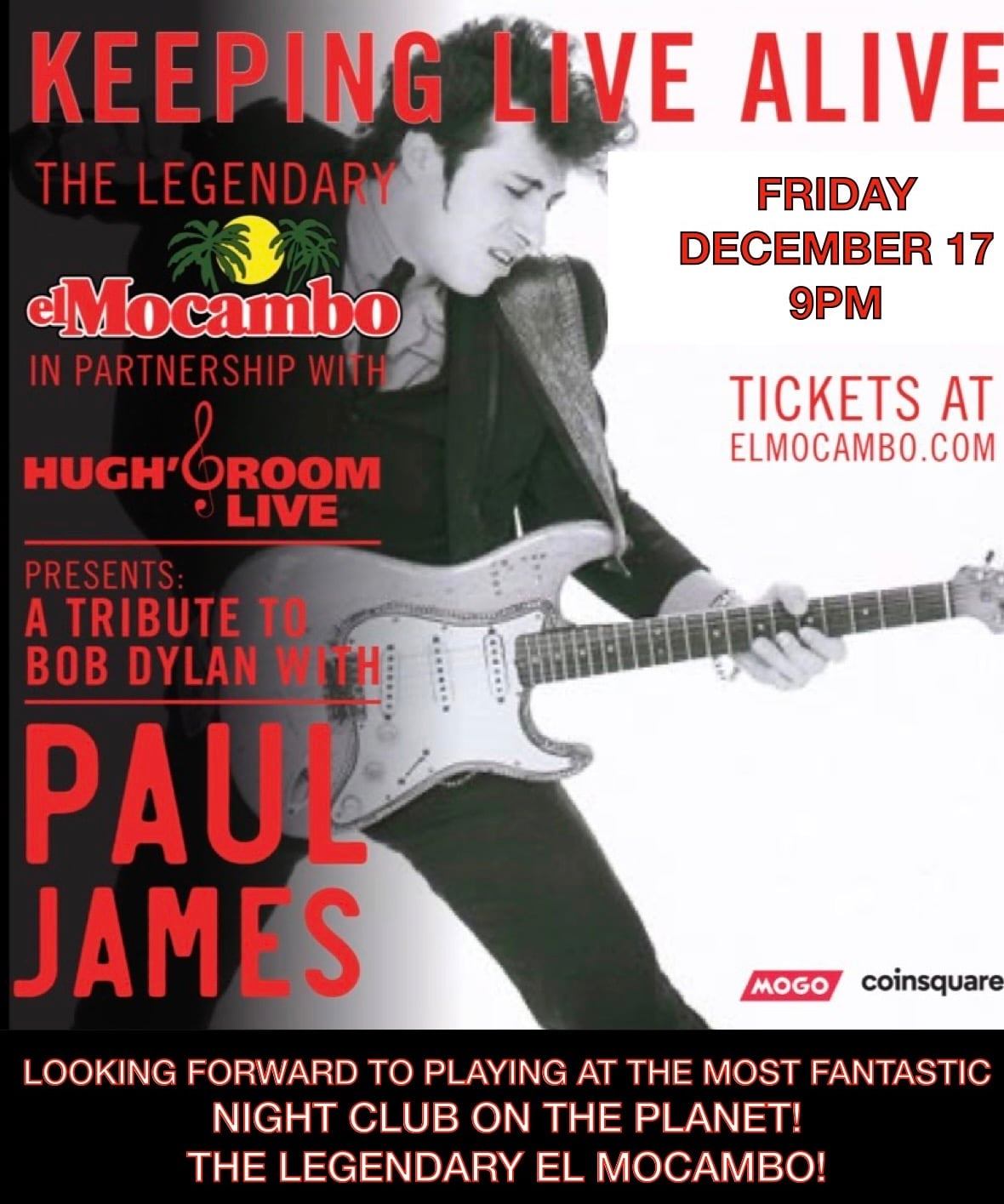 Tickets for Paul James Under The Palms at the El Mocambo Toronto December 17 2021