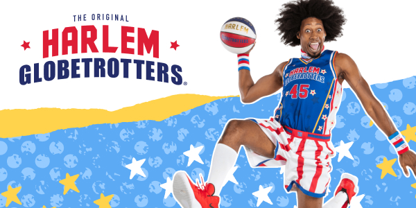Tickets for the Harlem Globetrotters at the Barrie Sadlon Arena April 9, 2020 @ 7:00 pm